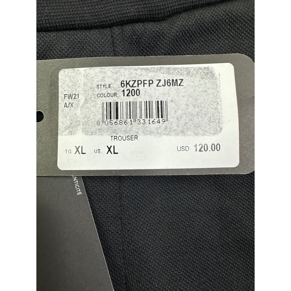 Armani Exchange Men's Black Pique Tapered Trousers XL 6KZPFP ZJ6MZ New - Picture 15 of 15
